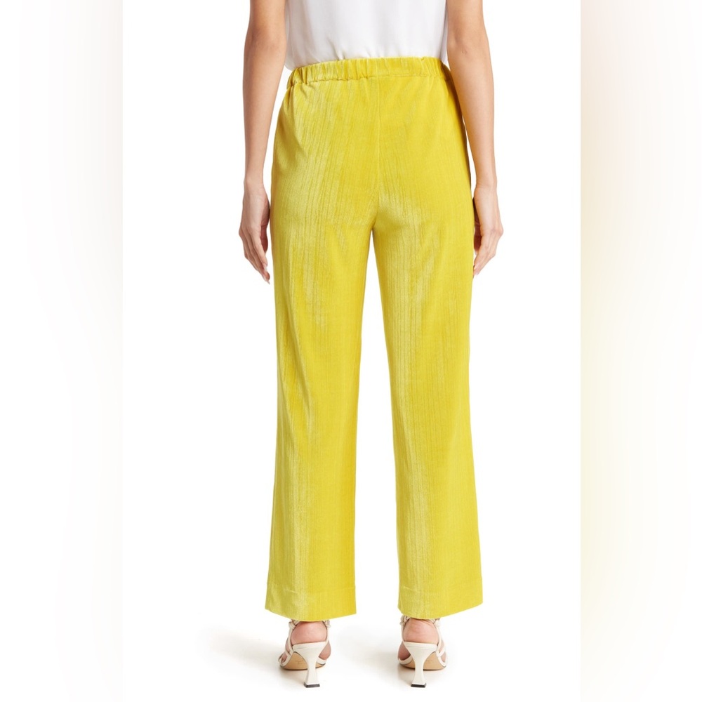 St. John Crushed Velvet Pants Citrine Size XS - Picture 2 of 10